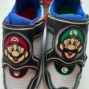 Nintendo Red and Green Sneakers with Super Mario Design